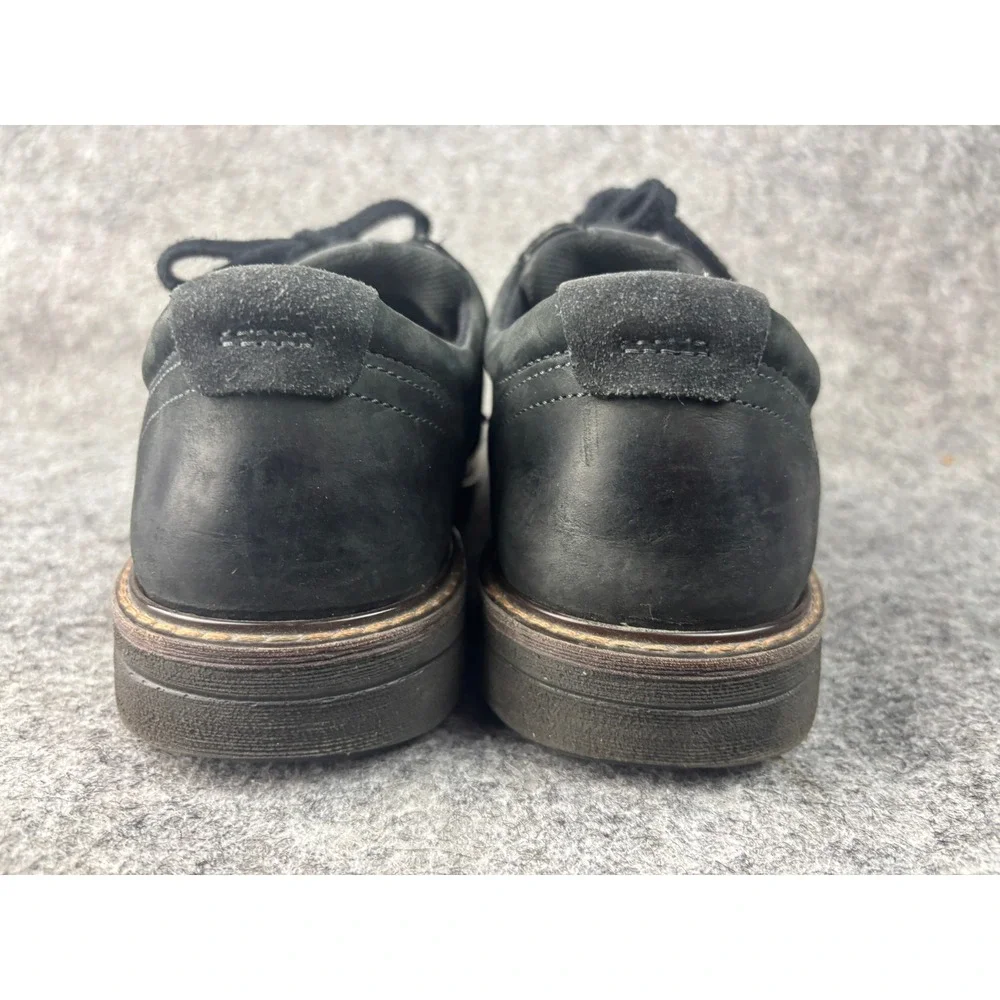 ECCO Gore-Tex Oxford Shoes Mens 43 Black Leather Waterproof Lace Up Comfort S1